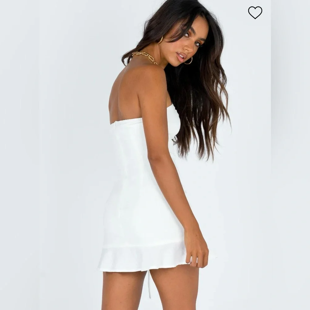 PRINCESS POLLY BOOK OF LOVE MINI DRESS WHITE / Size US 2 - Picture 4 of 4